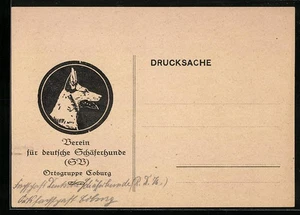 Coburg, Verein für deutsche Schäferhunde G. B., Ansichtskarte - Picture 1 of 2