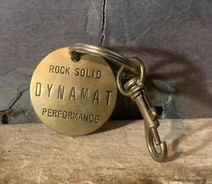 DYNAMAT Brass Car Audio Sound Dampening Demo Collectors Key Ring Rare - Picture 1 of 4