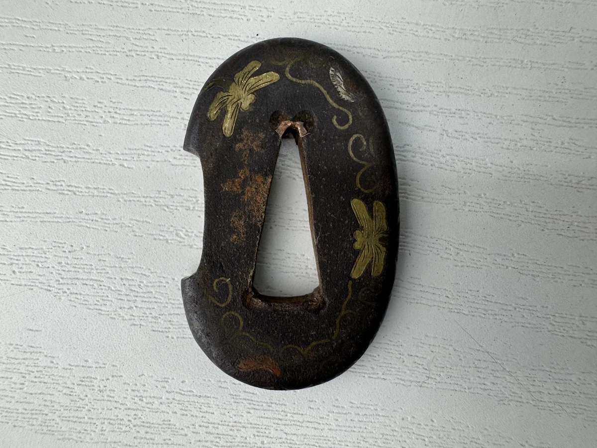 铁1800-1849 年日本刀镡| eBay