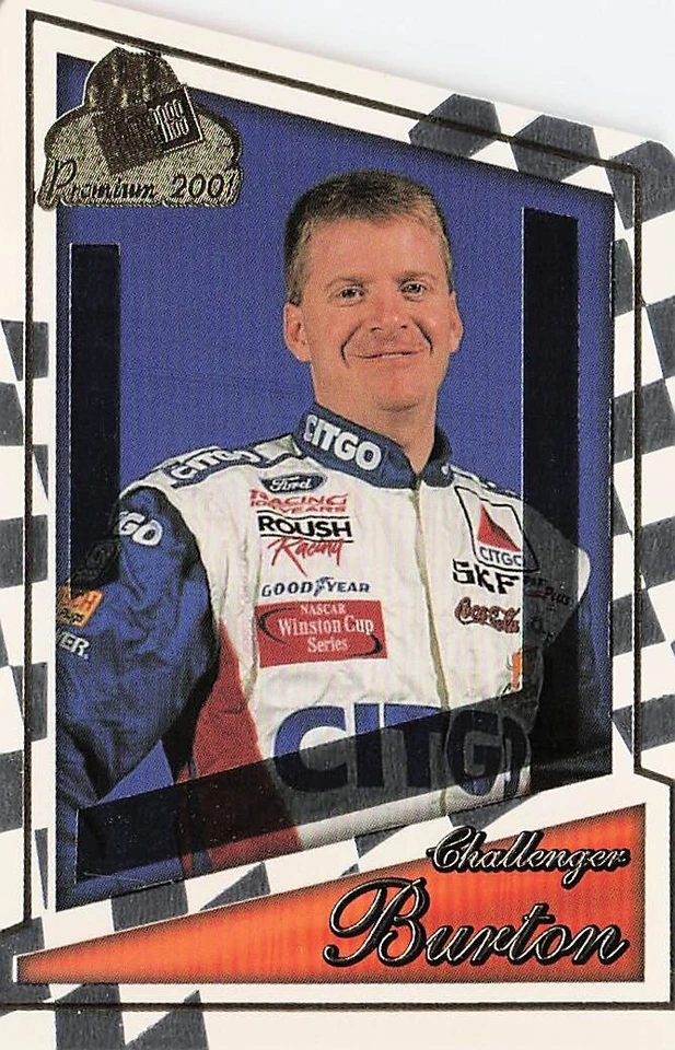 2001 Press Pass Premium NASCAR Racing Champion Die Cut #57 Jeff Burton - Image 1 of 3