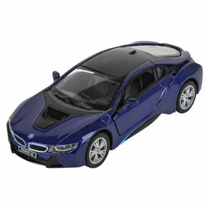 RI Novelty -Pull Back Die-Cast Metal Vehicle - BMW i8 (Blue - 5 inch) 1:36 Scale - Picture 1 of 1