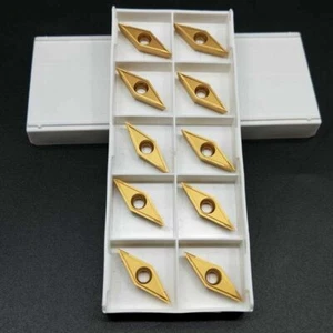 20pcs VCMT331 golden VCMT160404 Indexable lathe turning tool Carbide Inserts - Picture 1 of 5