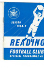 1964/5 Reading v Exeter City  vol 19 no 16 Football Programme