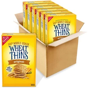 Wheat Thins Original Whole Grain Wheat Crackers, 8.5 oz Boxes (Pack of 6) - Picture 1 of 12