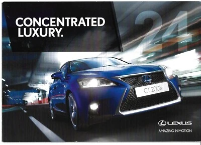 Lexus CT Mid 2014 UK Market Foldout Mailer Sales Brochure - Image 1 of 2