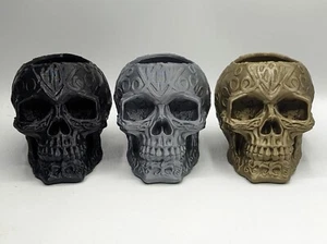 Maceta de pluma de calavera celta, escritorio de calavera ordenado, maceta de almacenamiento de calavera, escritorio de calavera celta - Imagen 1 de 37