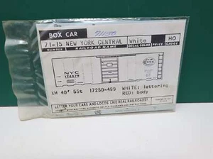 Walthers 71-15 HO Scale NYC Box Car White Decals - Picture 1 of 2