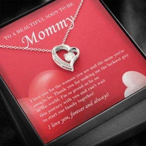 To Future Mom, Mom-to-be, Pregnant wife-Heart Necklace-Mother's Day, Birthday - Picture 1 of 12