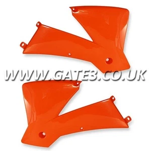 KTM 200EXC EXC 200 2003-2004 Orange Polisport Radiator Rad Scoops Panels - Picture 1 of 1