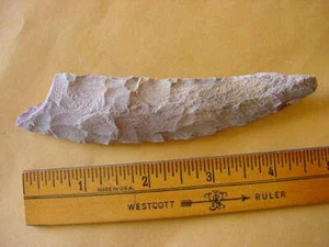 AUTHENTIC CRESCENT KNIFE,EARLY ARCHAIC 10,200-8000 B.P. FOUND IN TEXAS - Picture 1 of 9