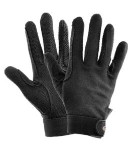 Waldhausen Reithandschuh  Picot Baumwolle schwarz - Picture 1 of 4