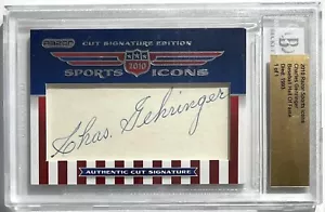 2010 Razor Sports Icons Charles Gehringer Auto 1 of 1 BGS Slabbed Died:1993 - Picture 1 of 2