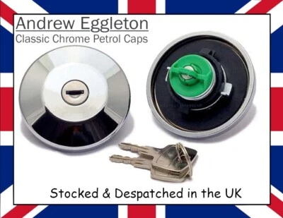 AUSTIN MINI VAN  Full Chrome  Locking Petrol Fuel Cap - Up to 1960-1982 - Image 1 of 2
