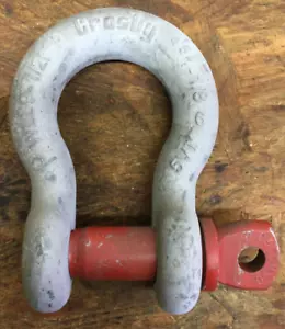 Crosby 1018552 1-1/8" G-209 Screw Pin Anchor Shackle - 9-1/2 Ton WLL - Picture 1 of 4