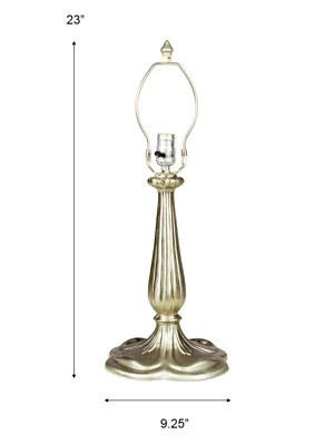 531C-DALE TIFFANY METAL LAMP BASE -(REC -14"-16" FABRIC SHADE) - Image 1 of 2
