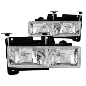 Crystal Headlight Set for 1996-1999 Chevrolet C3500 - Picture 1 of 8