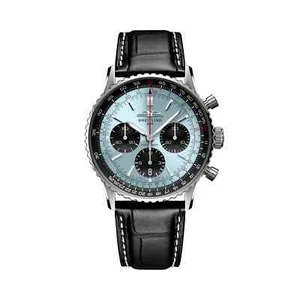 BREITLING NAVITIMER B01 CHRONOGRAPH 41 ICE BLUE DIAL WATCH AB0139241C2P1 - Picture 1 of 6