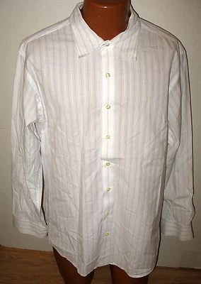 GAP - AZUL Y BLANCO Rayas Botón Frontal 100% ALGODÓN Camisa de Vestir Para Hombre - XL  Foto 1 de 3