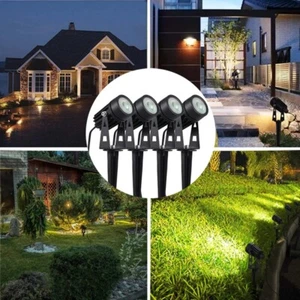 2/4/6Pcs Garden Outdoor Spike Lights Spotlight COB LED Path Yard Landscape Lamps - Picture 1 of 14