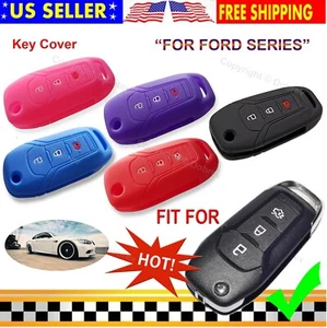 Silicone Cover Protector Entry Fob Case Holder for FORD F-150 F-450 Ranger Key - Picture 1 of 5