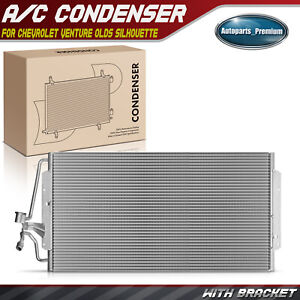 AC Condenser w/ Bracket for Chevrolet Venture Olds Silhouette Pontiac Montana