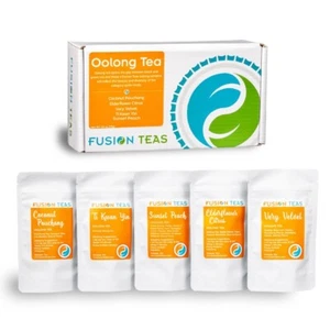 Oolong Tea Sampler - 5 Best Selling Loose Leaf Teas (Makes 40+ Cups) Fusion Teas - Picture 1 of 5