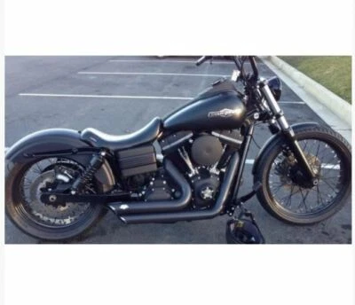 Sella Dyna Le Pera Bare Bones Harley Davidson dal 2006 al 2017 Pelle Nera Sedile - Immagine 1 di 4