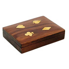 Wooden Card Box Holder For 2 Playing Cards - Christmas special- Best buy