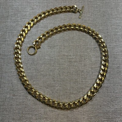 Collar pesado Anne Klein 24" tono dorado firmado bordillo [MK22] Foto 1 de 4