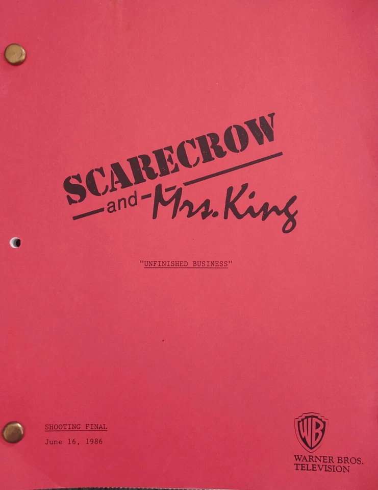 SCARECROW & MRS. KING SERIES UNFINISHED BUSINESS SCRIPT KATE JACKSON (copy) - Image 1 of 1