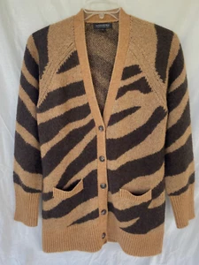 BANANA REPUBLIC..ANIMAL PRINT..FUZZY..ALPAKA..OVERSIZE..CARDIGAN..PULLOVER..S - Bild 1 von 6