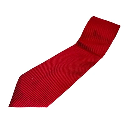 CORBATA HOMBRE AQUASCUTUM Corbata Roja Acanalada a Rayas 56"x4" Foto 1 de 4