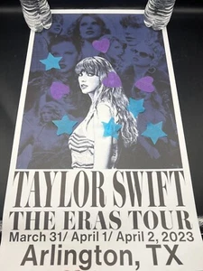 Official Taylor Swift Concert Poster Arlington, TX Eras Tour April 2023 14x24" - Picture 1 of 2