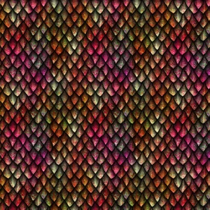 Tela 100 % algodón - Dungeons & Dragons escamas rojo amarillo dragón fantasía mítica - Imagen 1 de 1