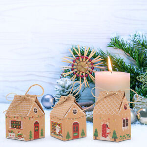  Weihnachtshaus-Süßigkeitsschachtel-Countdown-Geschenkbox-Party-Geschenkpapier