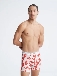 Calvin Klein Mens Cotton Stretch Valentines Day Boxer Brief in White & Red Sz XL - Picture 1 of 1