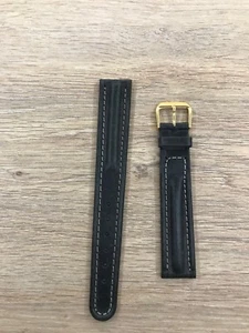 CINTURINO OROLOGIO "FELSINA" ANSA 18 MM LUNGO VITELLO NERO -NUOVO - Foto 1 di 2