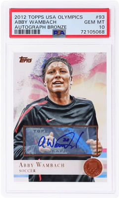 2012 Topps U.S. Olympic Abby Wambach Auto Bronze #93 /50 PSA 10 - Image 1 of 2