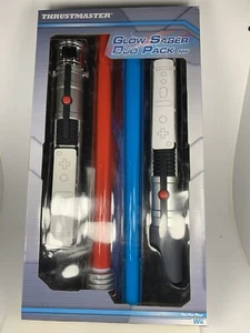 New Thrustmaster 4660307 Glow Saber Duo Pack Nintendo Wii Complete Blue And Red - Picture 1 of 11