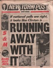 New York Post October 19 1992 Bill Clinton vs George Bush Election 020320AME