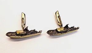 Fenwick and Sailors Cufflinks Sterling Silver Yacht Boat Ship - Picture 1 of 5