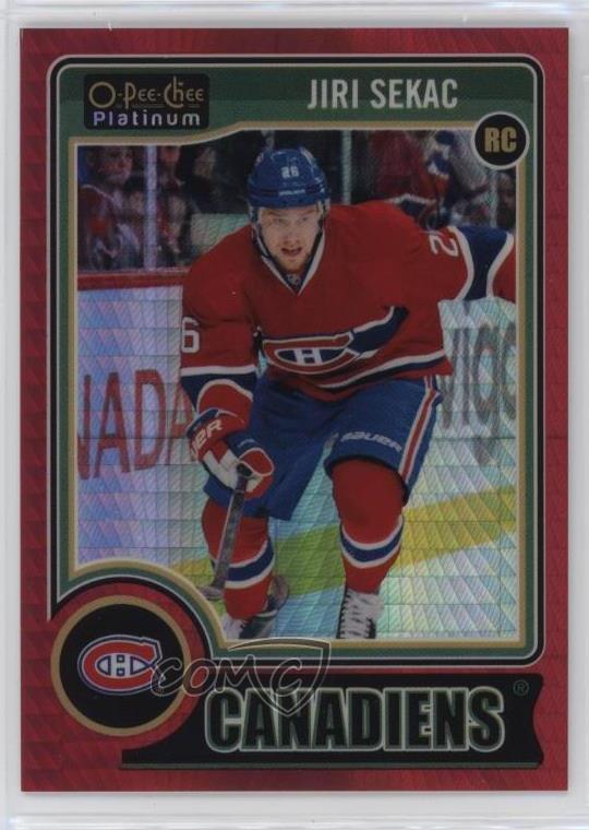 2014-15 O-Pee-Chee Platinum Red Prism 85/135 Jiri Sekac #184 Rookie RC