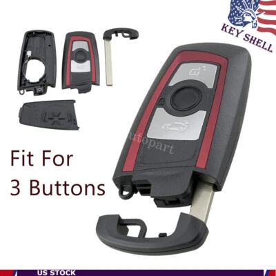 Estuche de llave de coche remoto para BMW X6 F16 2015 2016 2017 2018 2019 Smart Fob Shell rojo Foto 1 de 4
