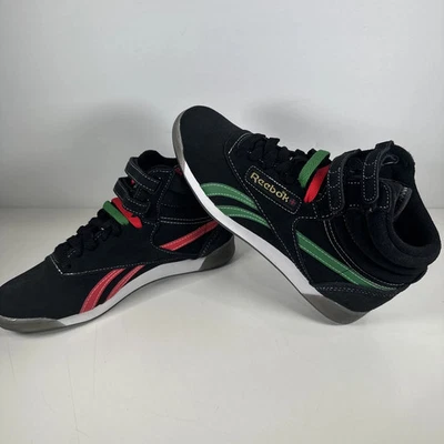 Reebok Freestyle Hi-Top Sneakers Human Rights Now! Women Sz 7. HQ4141 Black New - Image 1 of 4