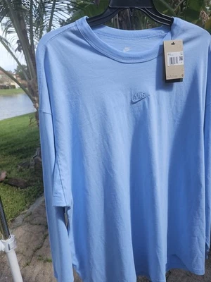 Nike Men's 3XL Sportswear Premium Essential Shirt Psychic Blue DO7390 422 - Image 1 of 4
