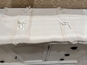 Branigan Weavers Nastri Crema Culla Bambino Lana Lancio Coperta 34”x42” Irlanda - Foto 1 di 8