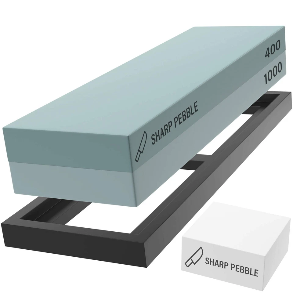 Sharp Pebble Premium Whetstone Knife Sharpening Stone 2 Side Grit 400 1000