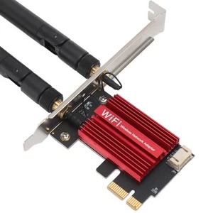 WiFi 7 Card 2.4G 574Mbps 5G 2400Mbps 6G 5800Mbps BT 5.4 MU MIMO PCIEx1 WPA4 SAL - Afbeelding 1 van 22