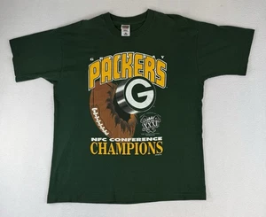 Green Bay Packers T-Shirt Uomo XL NFC Conference Champs 1997 Punto Singolo Vintage - Foto 1 di 10