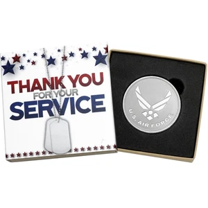 SilverTowne US Air Force Officially Licensed 1oz .999 Silver Medallion in Gift B - Picture 1 of 10